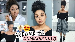 UM ARRUMESE COMIGO BEM VIDA REAL MAKE CABELO E LOOK PARA O CULTO DE DOMINGO  Vandressa Ribeiro [upl. by Nnov]