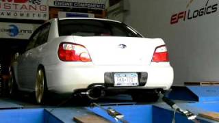 400 WHP 2007 wrx w external waste gate doing a dyno pull [upl. by Preston]