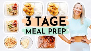 MEAL PREP  3 Tage Ernährungsplan zum Abnehmen inkl Kalorienangaben amp Makros [upl. by Nnyre]