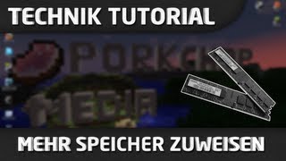 Minecraft TechnikTutorial Mehr Speicher zuweisen [upl. by Ynatirb]