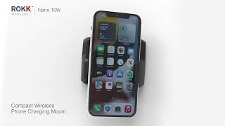 Scanstrut ROKK Wireless Nano 10W Wireless phone charging mount [upl. by Yhprum371]