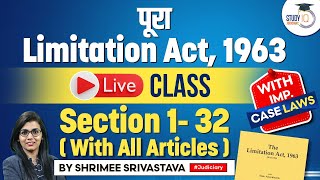 Complete Limitation Act 1963 in One Video  Judiciary Exams  Judiciary Preparation [upl. by Idleman908]