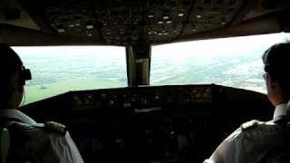 Boeing 777300ER Cockpit Landing in Paris  Air France [upl. by Kort]