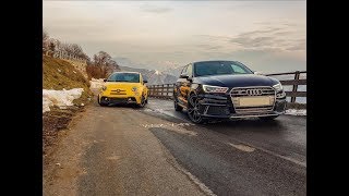 New Abarth 595 Competizione VS Audi S1 Quattro  Akrapovic POV Driving [upl. by Bronson]