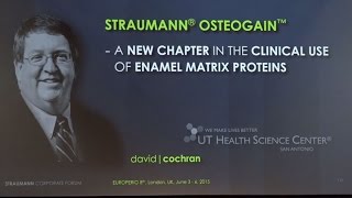 Straumann  Prof Dr David L Cochran at Europerio 8 [upl. by Aneel]