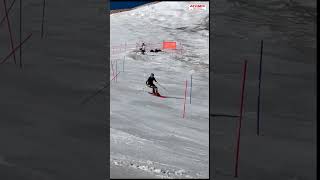 Mikaela Shiffrin 🇺🇸  SL training at Mammoth Mountain Califormia July 31 2023 sheskis atomic [upl. by Bigg]