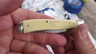 Schrade Scrimshaw Pocket Knife Restore [upl. by Nnyletak681]