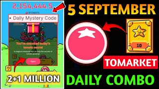 Tomarket Airdrop Combo 5 September 🤑  Tomarket Daily Combo Today  Tomarket SpanShot 5 September [upl. by Enela835]