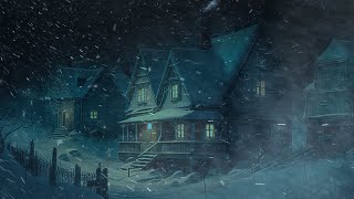 Sleep Peacefully in an Old House  Strong Winds and Snowstorm Sounds for Deep Sleep and Relaxation [upl. by Lecirg]