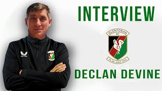 Exclusive Interview  Glentoran vs Linfield  Declan Devine [upl. by Inilahs]