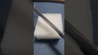 Cut styrofoam with a Japanese katana ASMR [upl. by Yelhs]