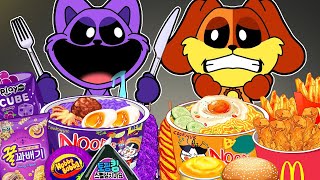 Convenience Store PURPLE ORANGE Mukbang CATNAP vs DOGDAY  POPPY PLAYTIME CHAPTER 3 Animation  ASMR [upl. by Lemmor]