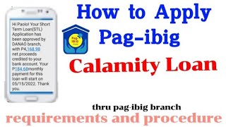 How to apply pagibig calamity loan 2022procedure and requirements [upl. by Celesta]