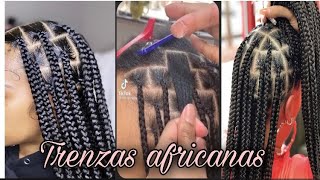 TRENZAS AFRICANAS CON LANA  ESTAMBRE Explicado Detalladamente [upl. by Fassold]