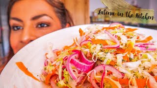 How to Make Curtido and Salsa for PUPUSAS  Pickled Cabbage [upl. by Hausmann619]