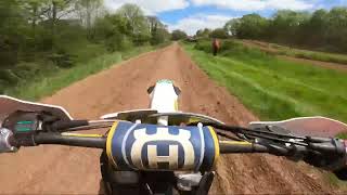 Whimple MX MAY 2022 3 Clean laps Motocross Husqvarna 450 [upl. by Acinna803]