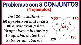 CONJUNTOS 10 Problemas con 3 conjuntos [upl. by Godric]