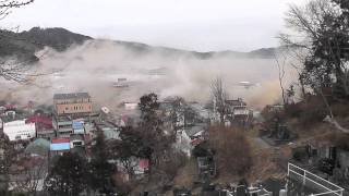 東日本大震災 岩手県大槌町 津波の瞬間 The moment of the tsunami at Otsuchicho in Iwate 311 [upl. by Lorena956]