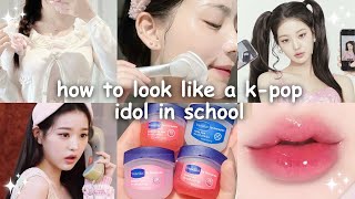 30 secrets to look like a k pop idol in school 🎀 [upl. by Addie]