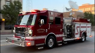 Saginaw MI FD E1 Responding STOVE FIRE AIR HORN [upl. by Macguiness397]