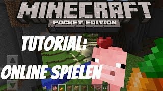 TUTORIAL MINECRAFT POCKET EDITION ONLINE SPIELEN How to [upl. by Ryann]