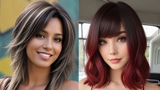 Choppy Layered Bob Haircut Trending Hairstyles 2024 A line Bob Shaggy Bob Hairstyles For Modern [upl. by Ococ865]