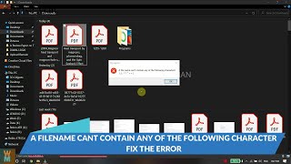 A FILENAME CANT CONTAIN ANY OF THE FOLLOWING CHARACTER ERROR FIX WHILE RENAMING [upl. by Ensign]