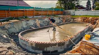 Man Builds Amazing Swimming Pool in His Backyard  Start to Finish Construction by patricktlee [upl. by Dagley]