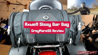 Axwell Sissy Bar Bag  GreyMareSS Review [upl. by Nylirehs]