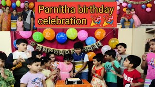 Parnitha birthday 🎉🎉 celebration అలగే అయ్యప్పా స్వామికి బిక్ష పెట్టము [upl. by Gabie]