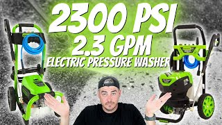 Greenworks 2300psi 23gpm Electric Pressure Washer Review  Best Electric Pressure Washer [upl. by Ynnaej]