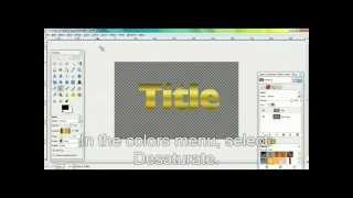 How to Make Metallic Text in Gimp [upl. by Joeann906]
