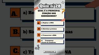 Quiz n° 28 Biologia celular quiz biomedicina dna [upl. by Alyal]