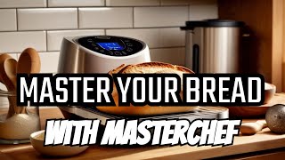 masterchef bread maker 2 pound programmable machine w 19 settings and 13 hour delay timer free rec [upl. by Ardnuasac]