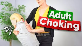 Adult Choking  First Aid Training [upl. by Rednasyl39]