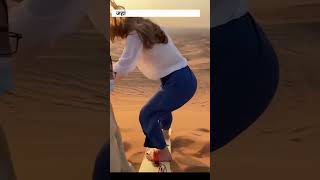 सबसे ऊंची सैंडबोर्डिंग  desert sandboarding dubai [upl. by Couq]