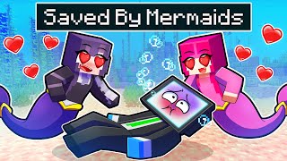 Saved By YANDERE MERMAIDS In Minecraft [upl. by Akcirederf]