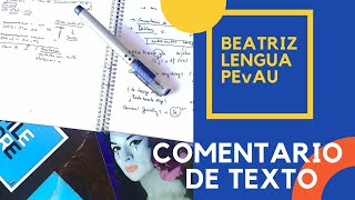 2º Bachillerato PEvAU Lengua COMENTARIO DE TEXTO LUIS CERNUDA 1º PARTE [upl. by Port]