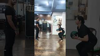 Medicine ball exercise short viral trending balance cardio weightloss [upl. by Akit375]