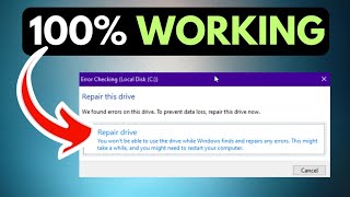 Windows Found Errors On This Drive on Windows 11 RESOLVED [upl. by Ayenet717]