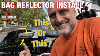 How To Install Saddle Bag Reflectors  Harley Electra Glide Standard [upl. by Lenej]