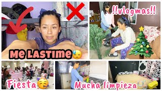 ACCIDENTE🆘me lesione la mano😓FESTEJO DE SOFÍA🥳limpieza🫧🧽MI HIJA me ayuda✅SACAMOS EL🎄 vlogmas [upl. by Asilahs]