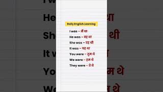 To be Past form verb sentence feedshortsviralvocabularygk [upl. by Drawde166]