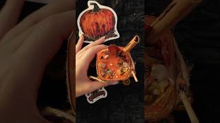 Items I used to decorate my Halloween candle 🎃🕯️ asmr halloweenasmr candlemaking crystalcandles [upl. by Jelene]