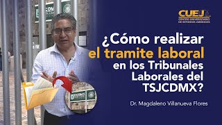 ¿Cómo realizar el tramite en los Tribunales Laborales del TSJCDMX [upl. by Russon]