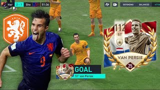 ROBIN VAN PERSIE 112 RATED REVIEW  GOAL MACHINE IS VAN PERSIE THE BEST ST IN FIFA MOBILE 22 [upl. by Refinney]