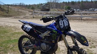 great practice day dirt was absolutely awesome at Mx207 in lyman Maine motocross dirtbike ride [upl. by Atalayah53]