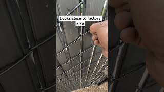 Privacy Slatted Fence Slat Staple Technique ✅ slats fence fencecontractor [upl. by Yort731]