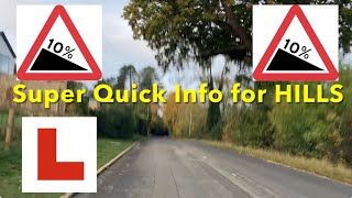 Driving on Hills  Super Quick Info Use low gears [upl. by Leamaj]