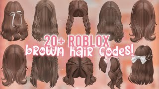 Aesthetic BROWN HAIR CODES WITH LINKS  ROBLOX BLOXBURG BERRY AVENUE BROOKHAVEN [upl. by Linetta]